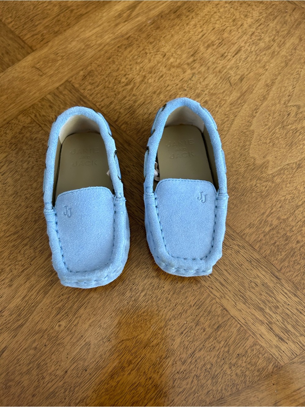 Janie and Jack Baby Blue Suede Driving Shoes